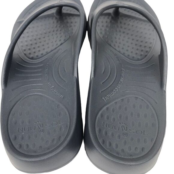 NEW Nuusol Cascade Flip Flops Granite Gray Mens 13 Made in USA - Picture 5 of 8